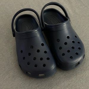 Navy Blue crocs, like new